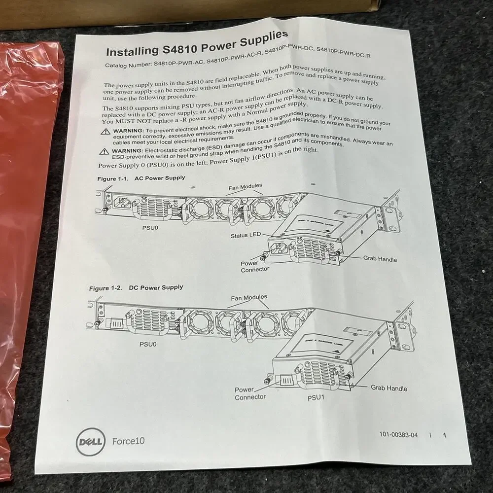 Dell DPSN-350CB-8 Force10 S4810 PowerEdge Server Power Supply - POWERS ON